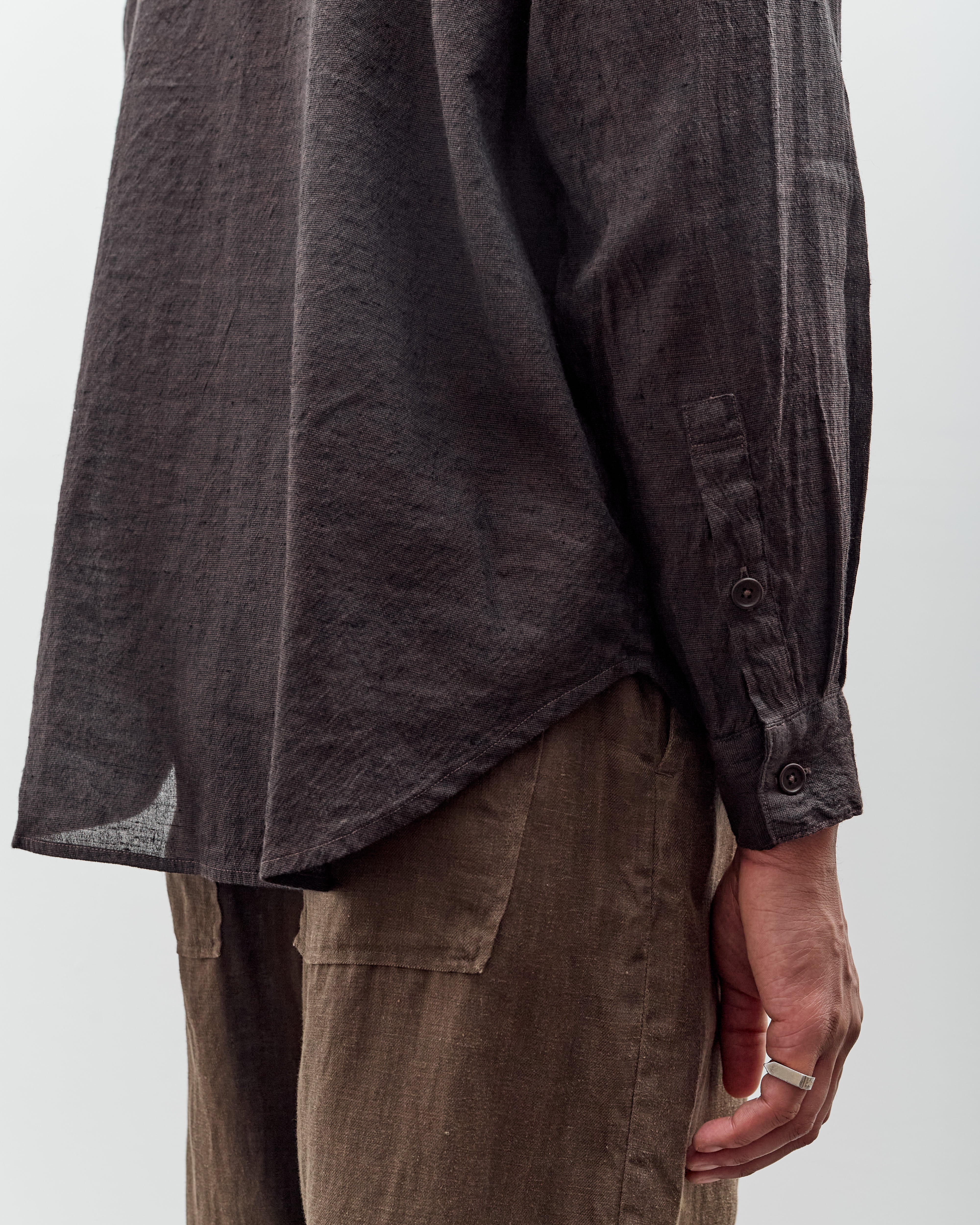 Evan Kinori Big Shirt Two, Yarn Dyed Linen / Cotton Summercloth Evan Kinori Big Shirt Two, Yarn Dyed Linen / Cotton Summercloth