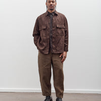 Evan Kinori Big Shirt, Logwood Linen Check
