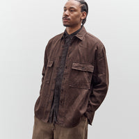 Evan Kinori Big Shirt, Logwood Linen Check