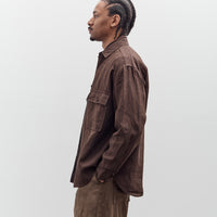 Evan Kinori Big Shirt, Logwood Linen Check