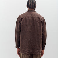 Evan Kinori Big Shirt, Logwood Linen Check