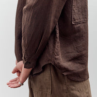 Evan Kinori Big Shirt, Logwood Linen Check