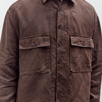 Evan Kinori Big Shirt, Logwood Linen Check