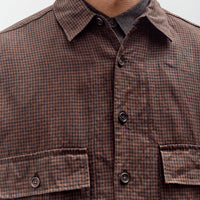 Evan Kinori Big Shirt, Logwood Linen Check