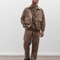 Evan Kinori Zip Jacket Two, Natural Dye Cotton/Washi Twill