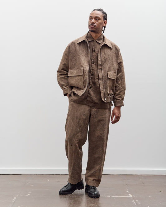 Evan Kinori Zip Jacket Two, Natural Dye Cotton/Washi Twill