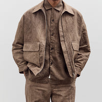 Evan Kinori Zip Jacket Two, Natural Dye Cotton/Washi Twill