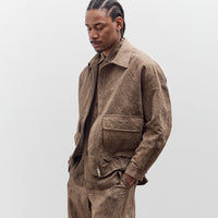 Evan Kinori Zip Jacket Two, Natural Dye Cotton/Washi Twill