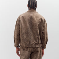 Evan Kinori Zip Jacket Two, Natural Dye Cotton/Washi Twill