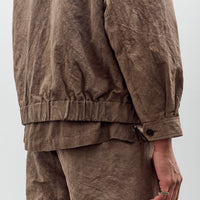 Evan Kinori Zip Jacket Two, Natural Dye Cotton/Washi Twill