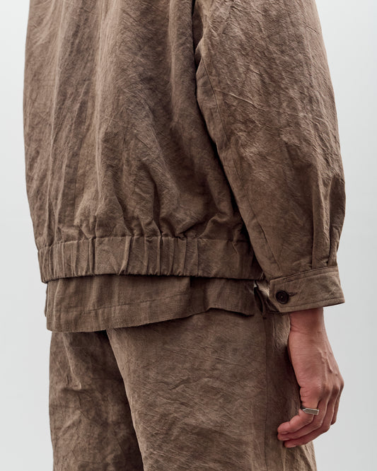 Evan Kinori Zip Jacket Two, Natural Dye Cotton/Washi Twill