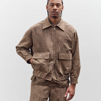 Evan Kinori Zip Jacket Two, Natural Dye Cotton/Washi Twill