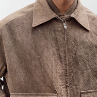 Evan Kinori Zip Jacket Two, Natural Dye Cotton/Washi Twill