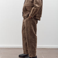 Evan Kinori Single Pleat Pant, Natural Dye Cotton/Washi Twill
