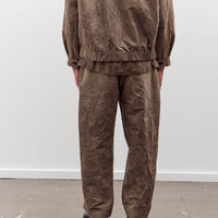 Evan Kinori Single Pleat Pant, Natural Dye Cotton/Washi Twill