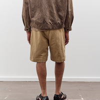 Evan Kinori Two Pleat Short, Gallnut Cotton / Washi Twill