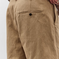 Evan Kinori Two Pleat Short, Gallnut Cotton / Washi Twill