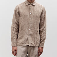 Evan Kinori Flat Hem Shirt, Cold Dye Hemp