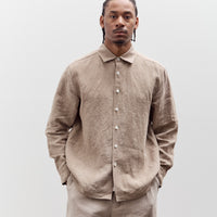 Evan Kinori Flat Hem Shirt, Cold Dye Hemp