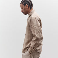 Evan Kinori Flat Hem Shirt, Cold Dye Hemp