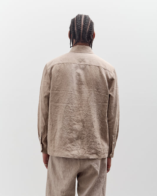 Evan Kinori Flat Hem Shirt, Cold Dye Hemp