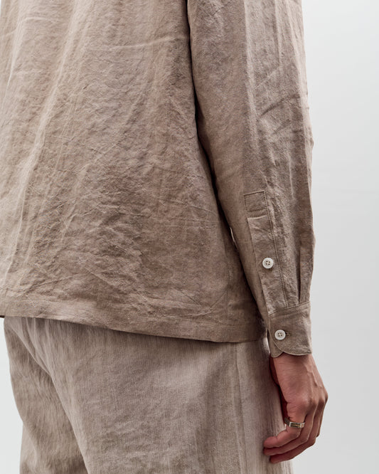 Evan Kinori Flat Hem Shirt, Cold Dye Hemp