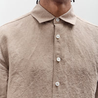 Evan Kinori Flat Hem Shirt, Cold Dye Hemp