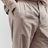 Evan Kinori Two Pleat Pant, Cold Dye Hemp