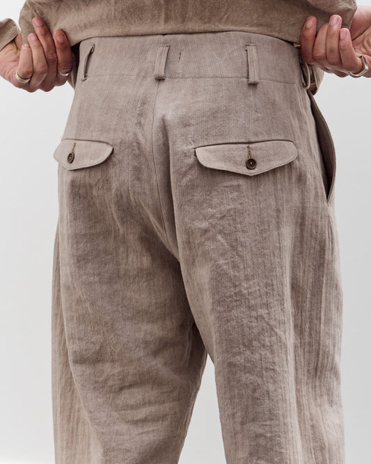 Evan Kinori Two Pleat Pant, Cold Dye Hemp