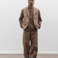 Evan Kinori Three Button Jacket, Natural Dye Cotton/Washi Twill