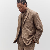 Evan Kinori Three Button Jacket, Natural Dye Cotton/Washi Twill