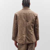 Evan Kinori Three Button Jacket, Natural Dye Cotton/Washi Twill