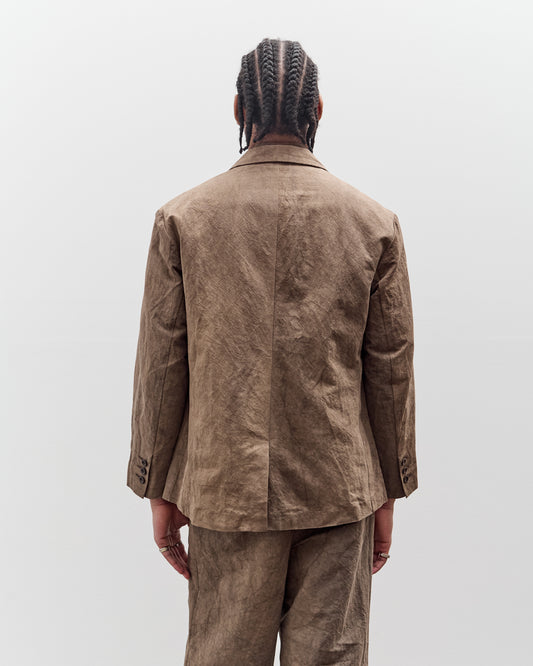 Evan Kinori Three Button Jacket, Natural Dye Cotton/Washi Twill