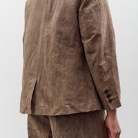 Evan Kinori Three Button Jacket, Natural Dye Cotton/Washi Twill