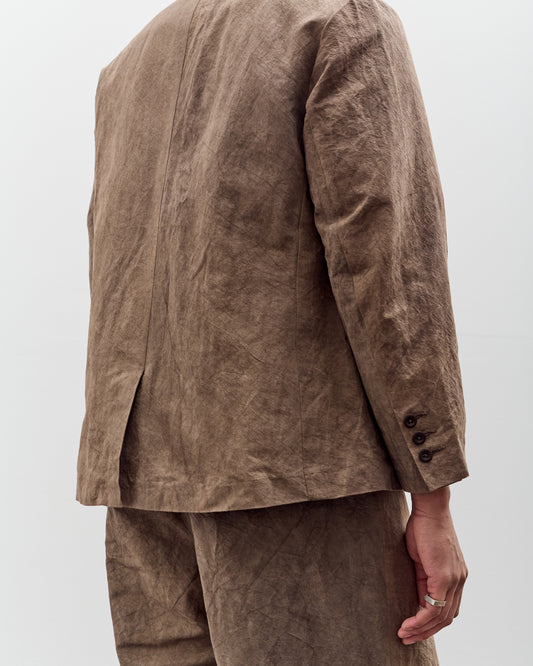 Evan Kinori Three Button Jacket, Natural Dye Cotton/Washi Twill