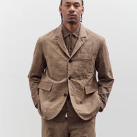 Evan Kinori Three Button Jacket, Natural Dye Cotton/Washi Twill
