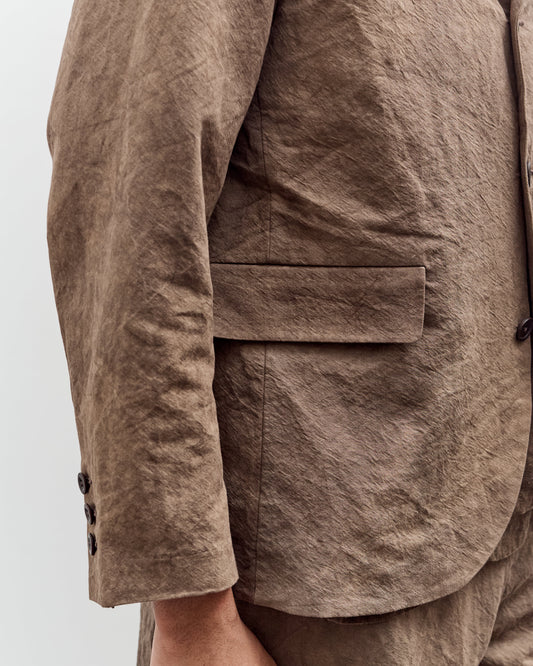 Evan Kinori Three Button Jacket, Natural Dye Cotton/Washi Twill