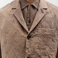 Evan Kinori Three Button Jacket, Natural Dye Cotton/Washi Twill
