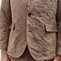Evan Kinori Three Button Jacket, Natural Dye Cotton/Washi Twill