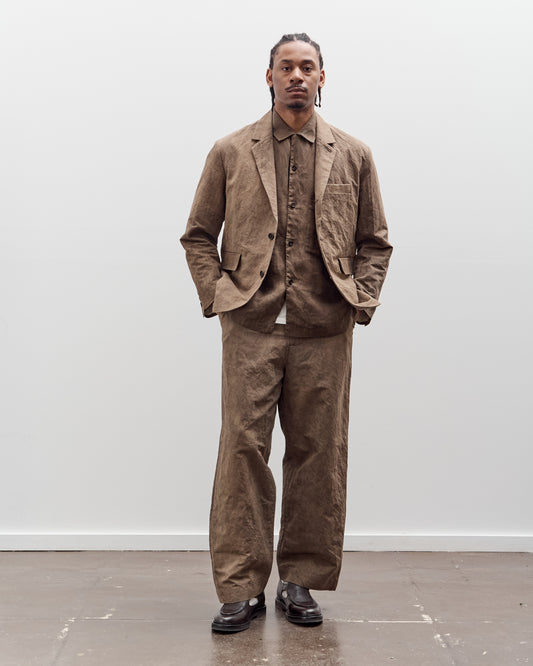 Evan Kinori Flat Front Pant, Natural Dye Cotton/Washi Twill