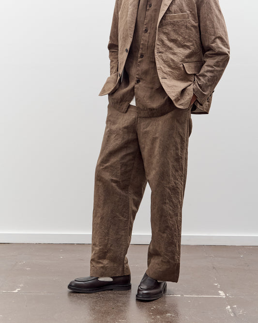 Evan Kinori Flat Front Pant, Natural Dye Cotton/Washi Twill
