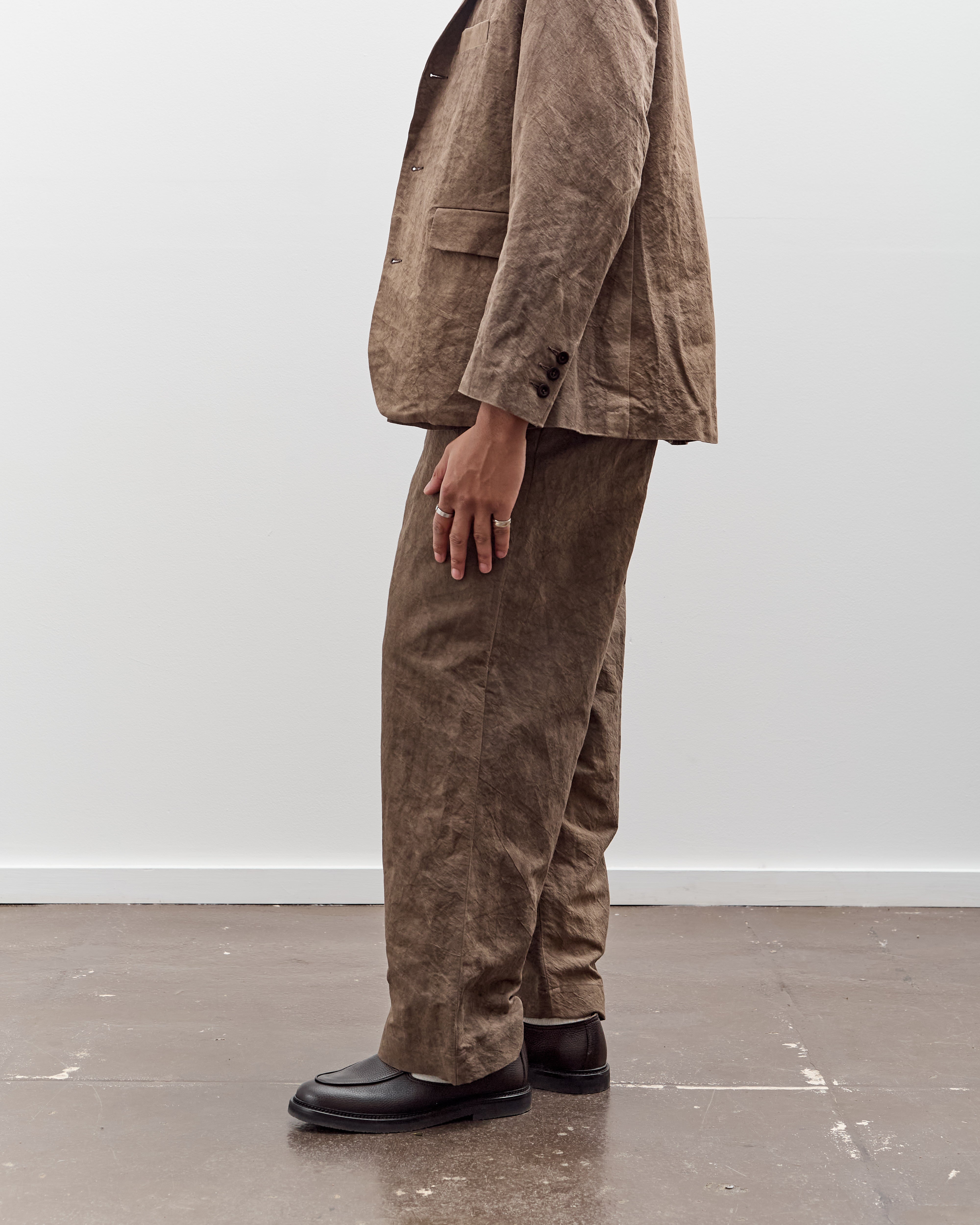 Flat Front Pant, Natural Dye Cotton/Washi Twill – Glasswing