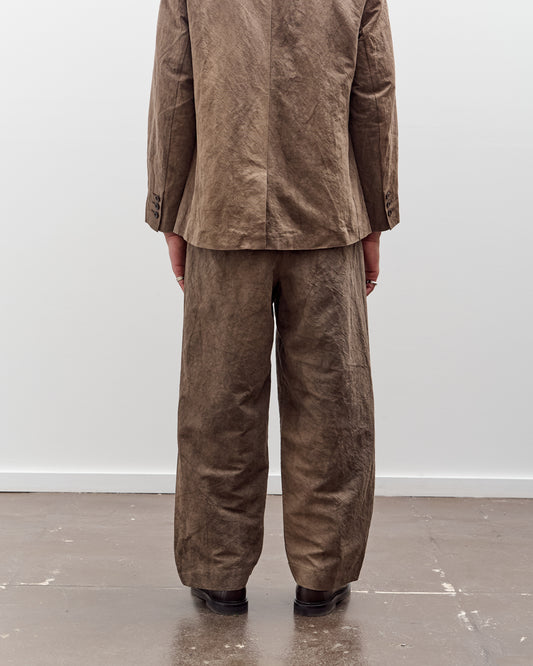 Evan Kinori Flat Front Pant, Natural Dye Cotton/Washi Twill