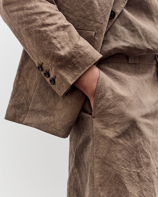 Evan Kinori Flat Front Pant, Natural Dye Cotton/Washi Twill