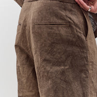 Evan Kinori Flat Front Pant, Natural Dye Cotton/Washi Twill