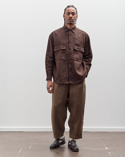 Evan Kinori Drawstring Pant, Sumi Ink Hemp Twill