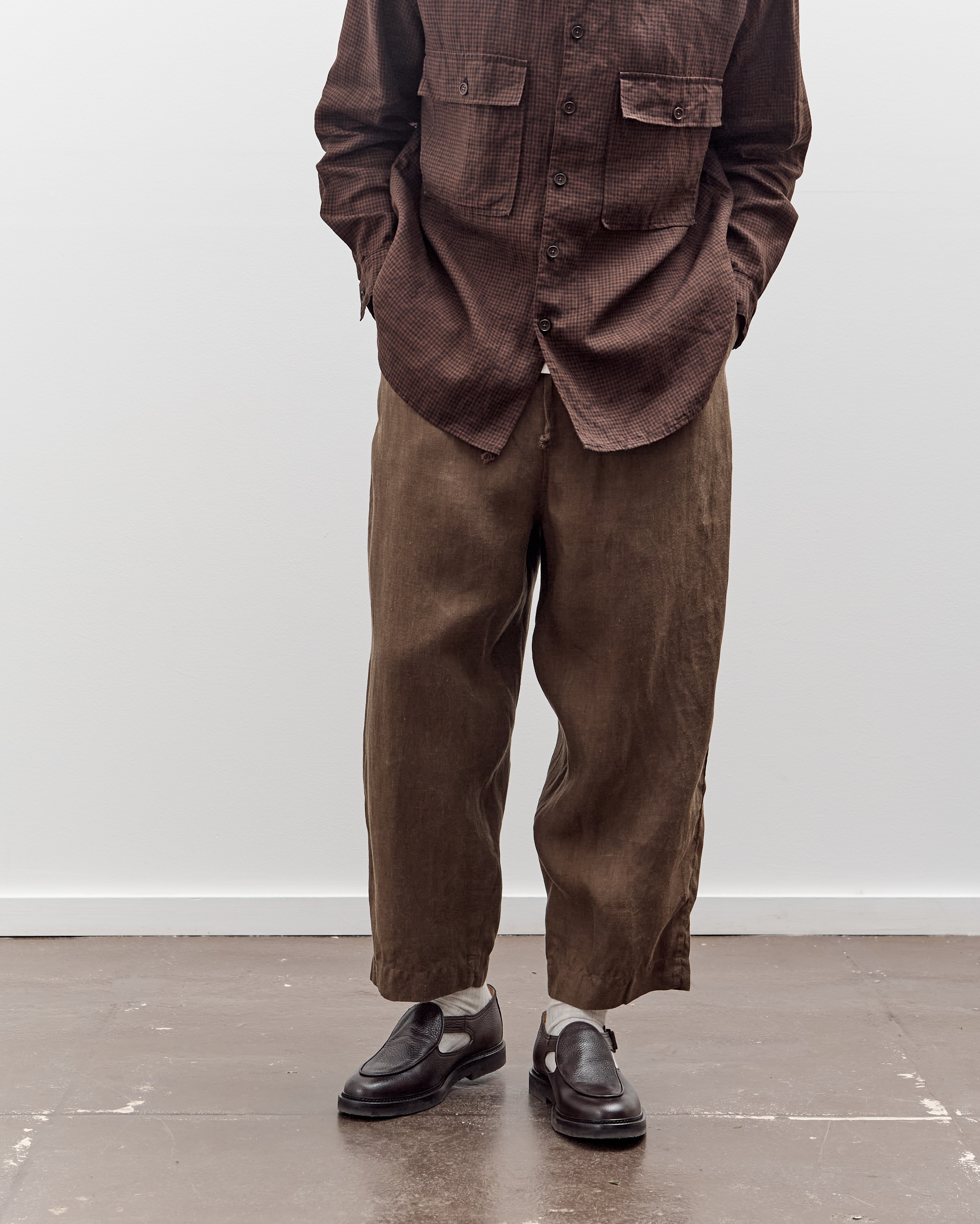 Evan Kinori Drawstring Pant, Sumi Ink Hemp Twill – Glasswing