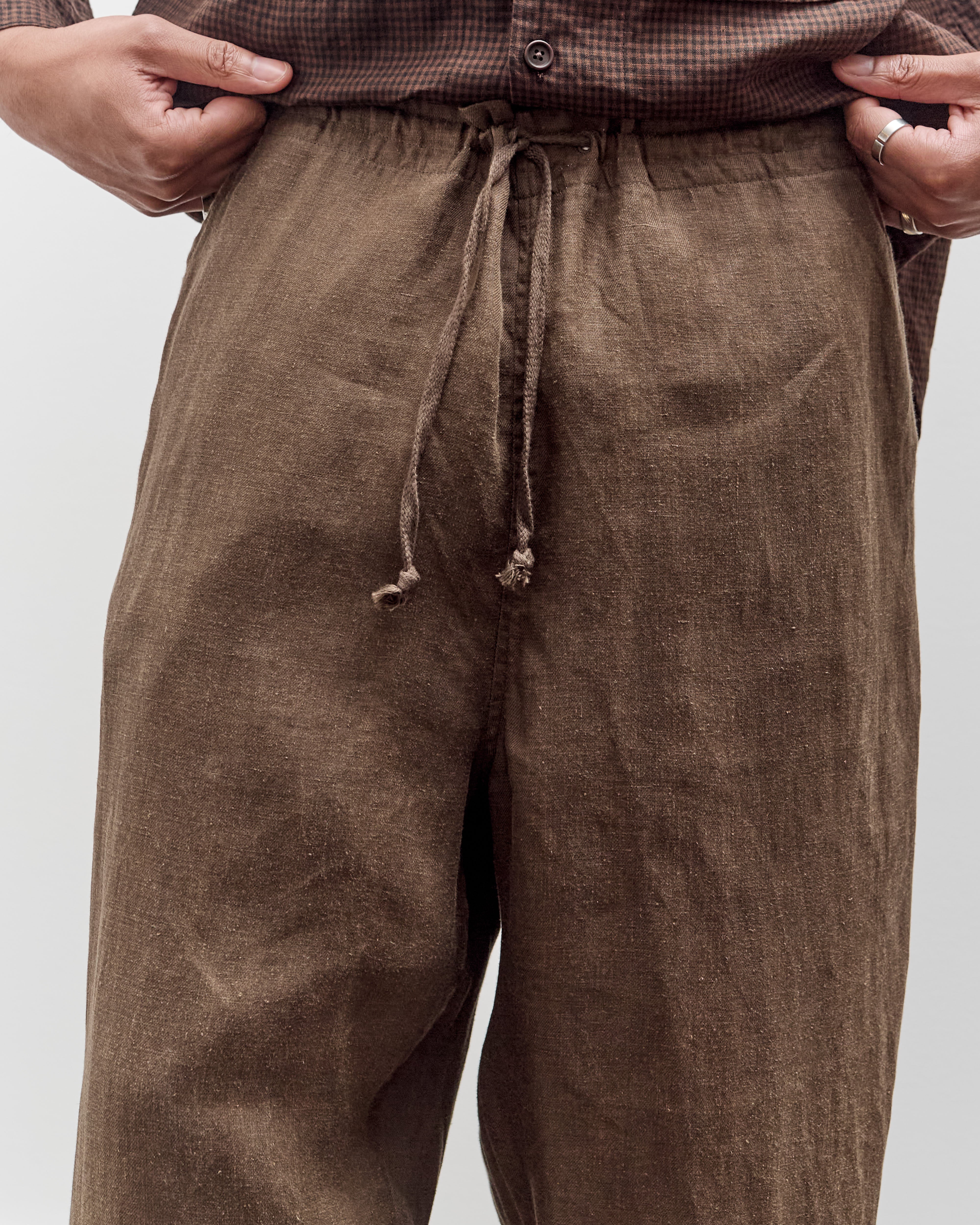 Evan Kinori Drawstring Pant, Sumi Ink Hemp Twill – Glasswing