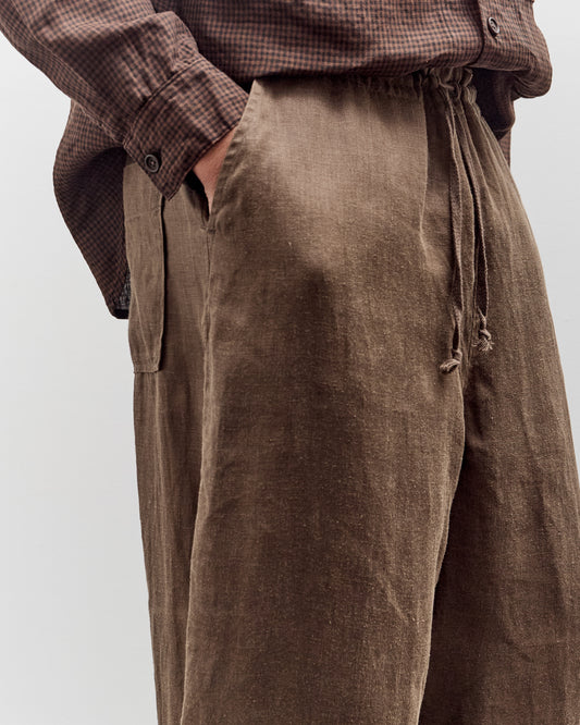 Evan Kinori Drawstring Pant, Sumi Ink Hemp Twill