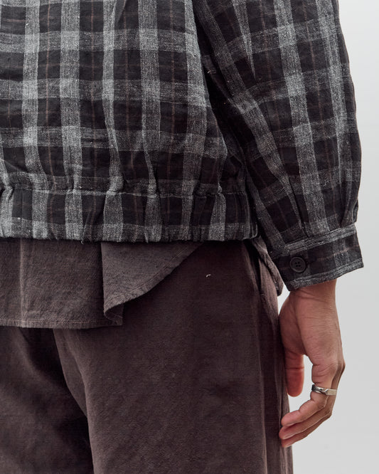 Evan Kinori Zip Jacket Two, Yarn Dyed Check